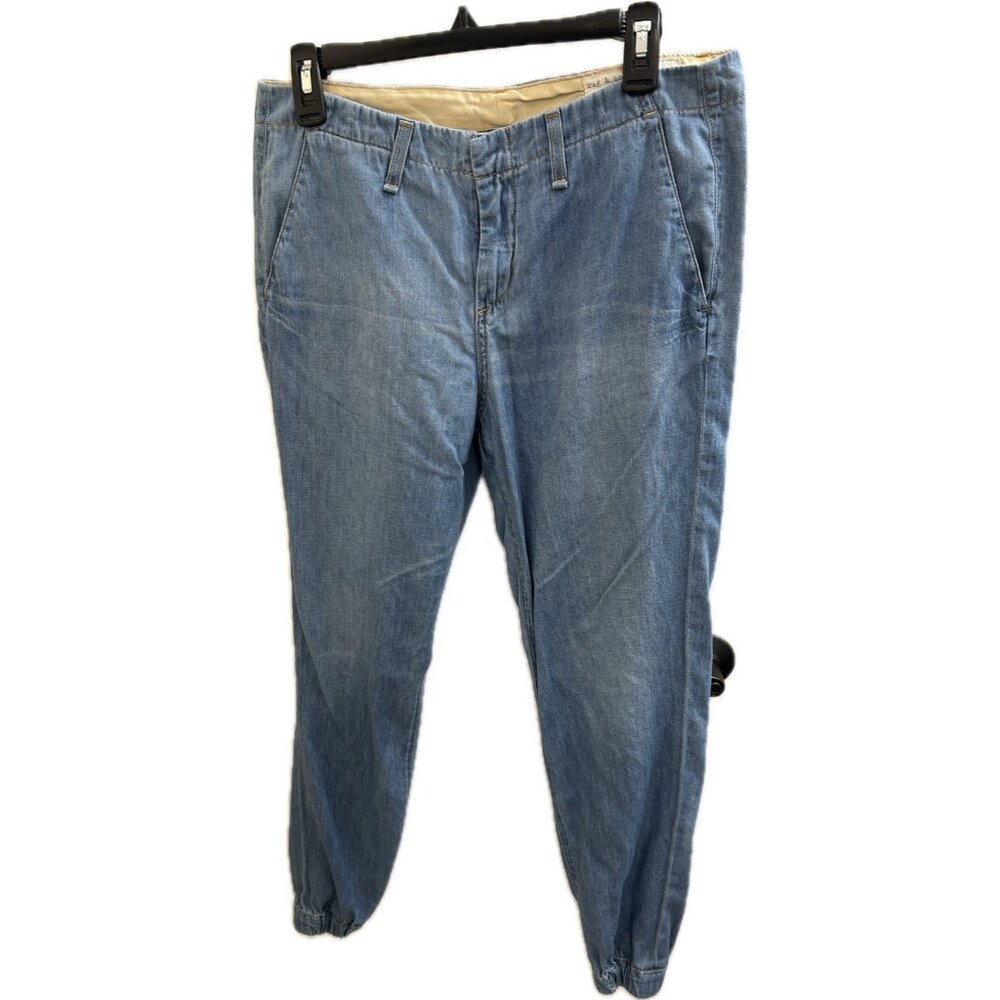 Rag & Bone Womens Size 29 Pajama Jeans Drakes Denim Elastic Hem Pockets Mid Rise